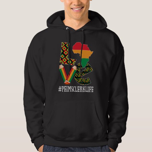 Peims Clerk Love Map African American Black Histor Hoodie (Vorderseite)