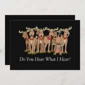 Peinlich Reindeer Passes Gas Christmas Feiertagskarte (Vorne/Hinten)