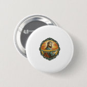 Peinlicher Jesus Stolpert Flache Oberfläche Öffent Button (Vorne & Hinten)