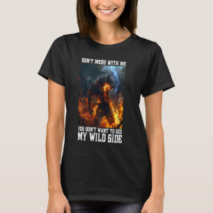 Peinlicher Werwolf-Warnung Wolf Meme Peinlich Alph T-Shirt