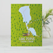 Peipussee Estland und Russland Seekarte (Stehend Vorderseite)