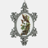 Peitsche-arm-werden Sie durch Audubon Schneeflocken Zinn-Ornament (Links)