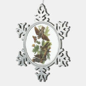 Peitsche-arm-werden Sie durch Audubon Schneeflocken Zinn-Ornament (Rechts)