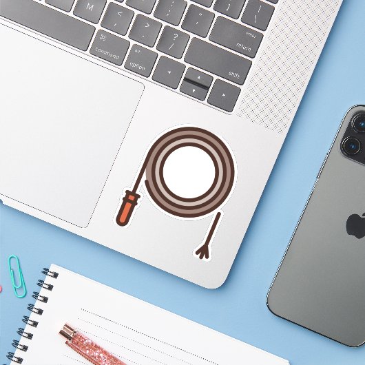 Peitsche Aufkleber (Laptop mit iPhone)