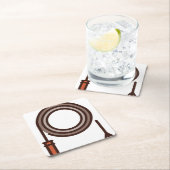 Peitsche Rechteckiger Pappuntersetzer (Vor Ort)