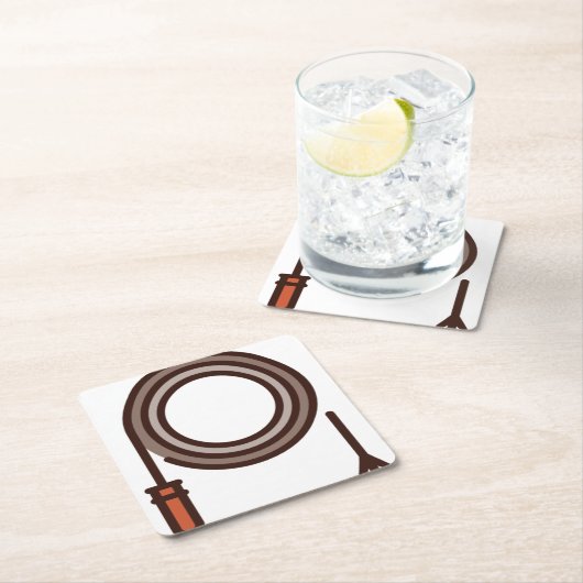 Peitsche Rechteckiger Pappuntersetzer (Vor Ort)