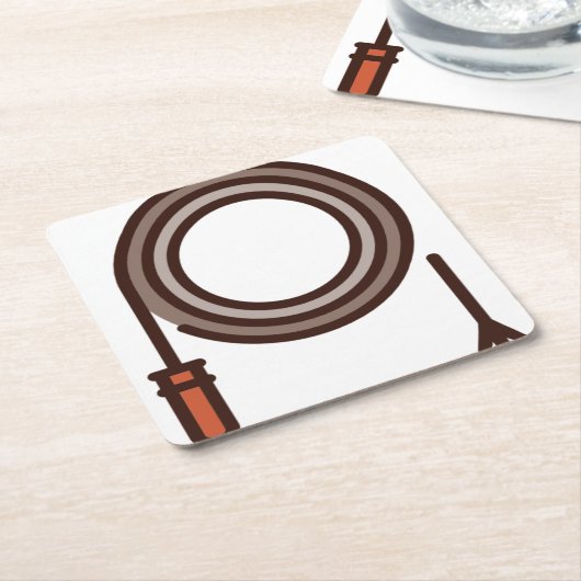 Peitsche Rechteckiger Pappuntersetzer (angewinkelt)