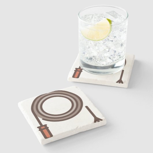 Peitsche Steinuntersetzer (Seitenansicht)