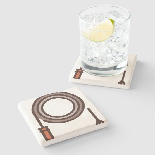 Peitsche Steinuntersetzer (Seitenansicht)