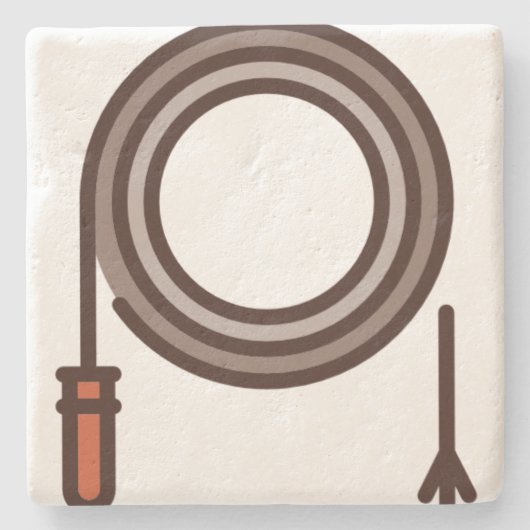 Peitsche Steinuntersetzer (Vorderseite)