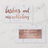 Peitschen, die Imitat-Rosengoldskriptmarmor Visitenkarte (Vorne/Hinten)