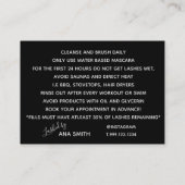 Peitschen-Erweiterungs-Fürsorge-Karte Visitenkarte (Rückseite)