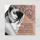 PEITSCHEN-KÜNSTLER Visitenkarte-Schablone Quadratische Visitenkarte (Rückseite)