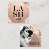 PEITSCHEN-KÜNSTLER Visitenkarte-Schablone Quadratische Visitenkarte (Vorne/Hinten)