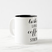 Peitschen-langer Kaffee-starke Kaffee-Tasse Zweifarbige Tasse (Vorderseite Links)