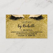 Peitschen-Peitschen-Visitenkarte-Wimper-Goldzauber Visitenkarte (Rückseite)