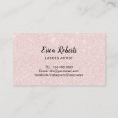Peitschen u. rosa LippenMaskenbildner erröten Rosa Visitenkarte (Rückseite)