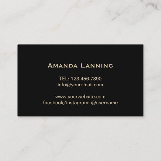 Peitschen u. Verschluss-Maskenbildner-modernes Visitenkarte (Rückseite)