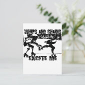 Peitschen und Ketten begeistern mich Postkarte (Stehend Vorderseite)