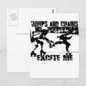 Peitschen und Ketten begeistern mich Postkarte (Vorne/Hinten)