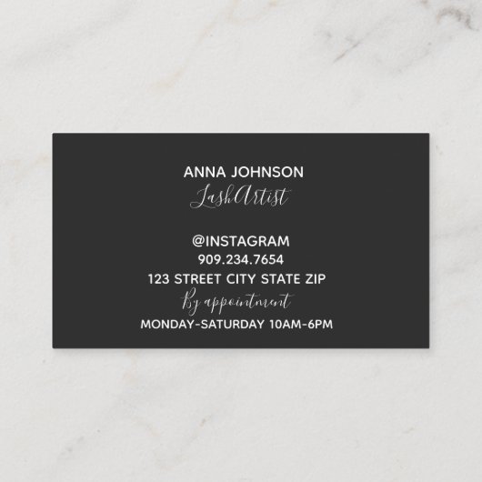 Peitschen Visitenkarte (Rückseite)