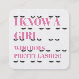 Peitschenempfehlungskarte Quadratische Visitenkarte