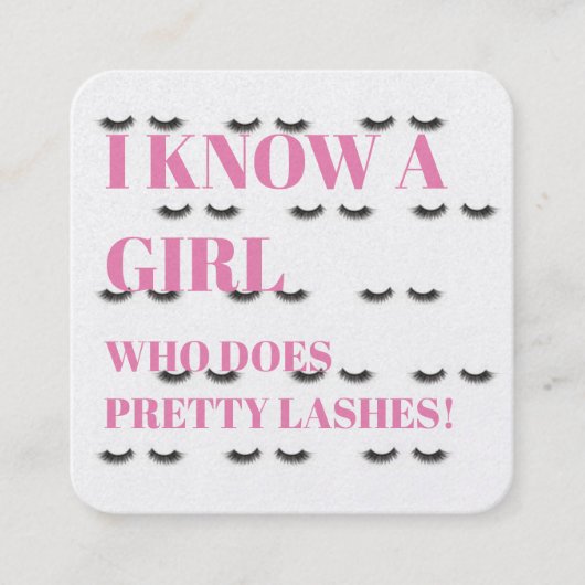 Peitschenempfehlungskarte Quadratische Visitenkarte (Vorderseite)