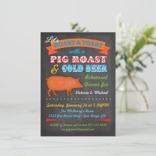 Peitschenrost-Party Einladung (Stehend Vorderseite)