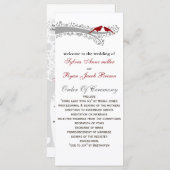 Peitschenrote Liebhaber Hochzeitsfeier Programm (Vorne/Hinten)