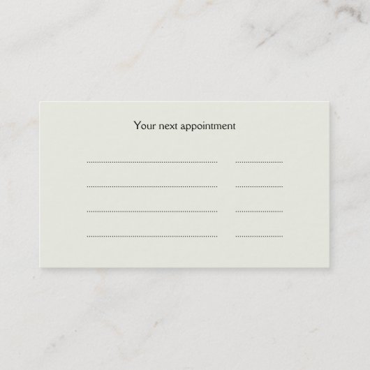 Peitschentier Terminkarte (Rückseite)