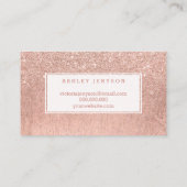 Peitscht Logotypographie-Imitat-Rosen-GoldGlitter Visitenkarte (Rückseite)