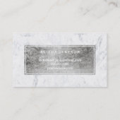 Peitscht Typografiemarmor des modernen Imitats des Visitenkarte (Rückseite)