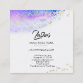 *~* PEITSCHT Watercolor-abstraktes Quadratische Visitenkarte (Rückseite)