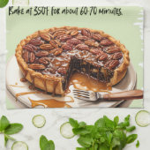 Pekan-Pie-Rezept Geschirrtuch (Gefaltet)