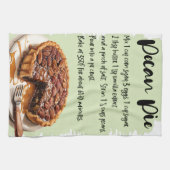 Pekan-Pie-Rezept Geschirrtuch (Horizontal)