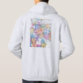 Pekanbaru Indonesia City Map Hoodie (Rückseite)