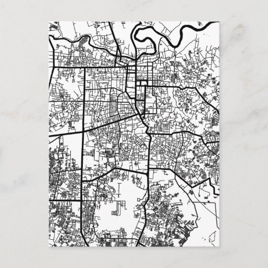 Pekanbaru Indonesia City Map Postkarte (Vorderseite)