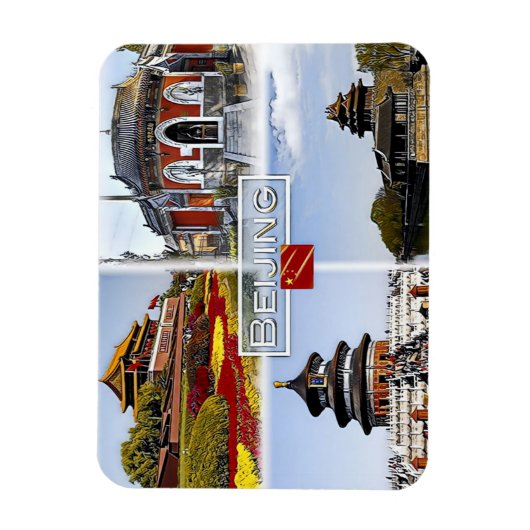 Pekin - China - Mosaik - Magnet (Vertikal)