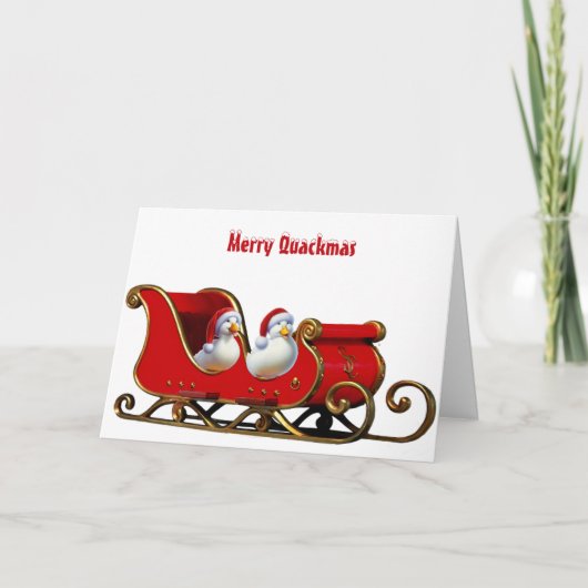 Pekin Ducks Christmas Karte (Vorderseite)