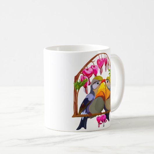 Pekin Robin Bird Pair Kaffeetasse (VorderseiteRechts)