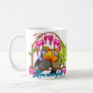 Pekin Robins - Leiothrix Liebe Versage nie Kaffeetasse