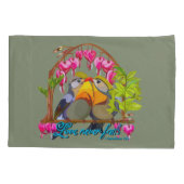 Pekin Robins—Leiothrix Love Never Fails Kissenbezug (Rückseite)