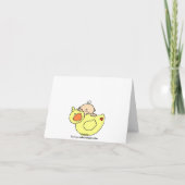 Peking Baby Ducky Danke Note Card (Rückseite)