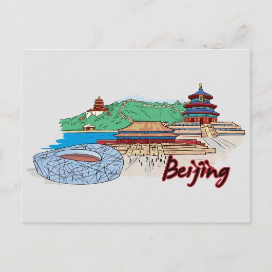 Peking, China Berühmte Stadt Postkarte (Vorderseite)