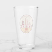 Peking China City Skyline Emblem Glas (Rückseite)