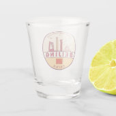 Peking China City Skyline Emblem Schnapsglas (Rückseite)