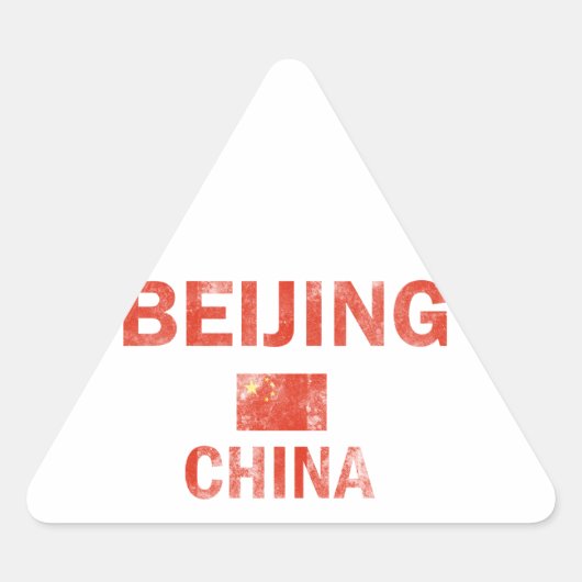 Peking China Designs Dreieckiger Aufkleber (Vorderseite)