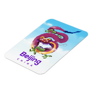 Peking China Drache Reiseplakat Magnet