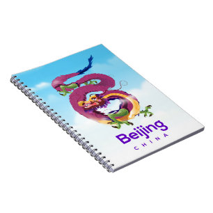 Peking China Drache Reiseplakat Notizblock