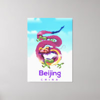 Peking China Dragon Reiseplakat